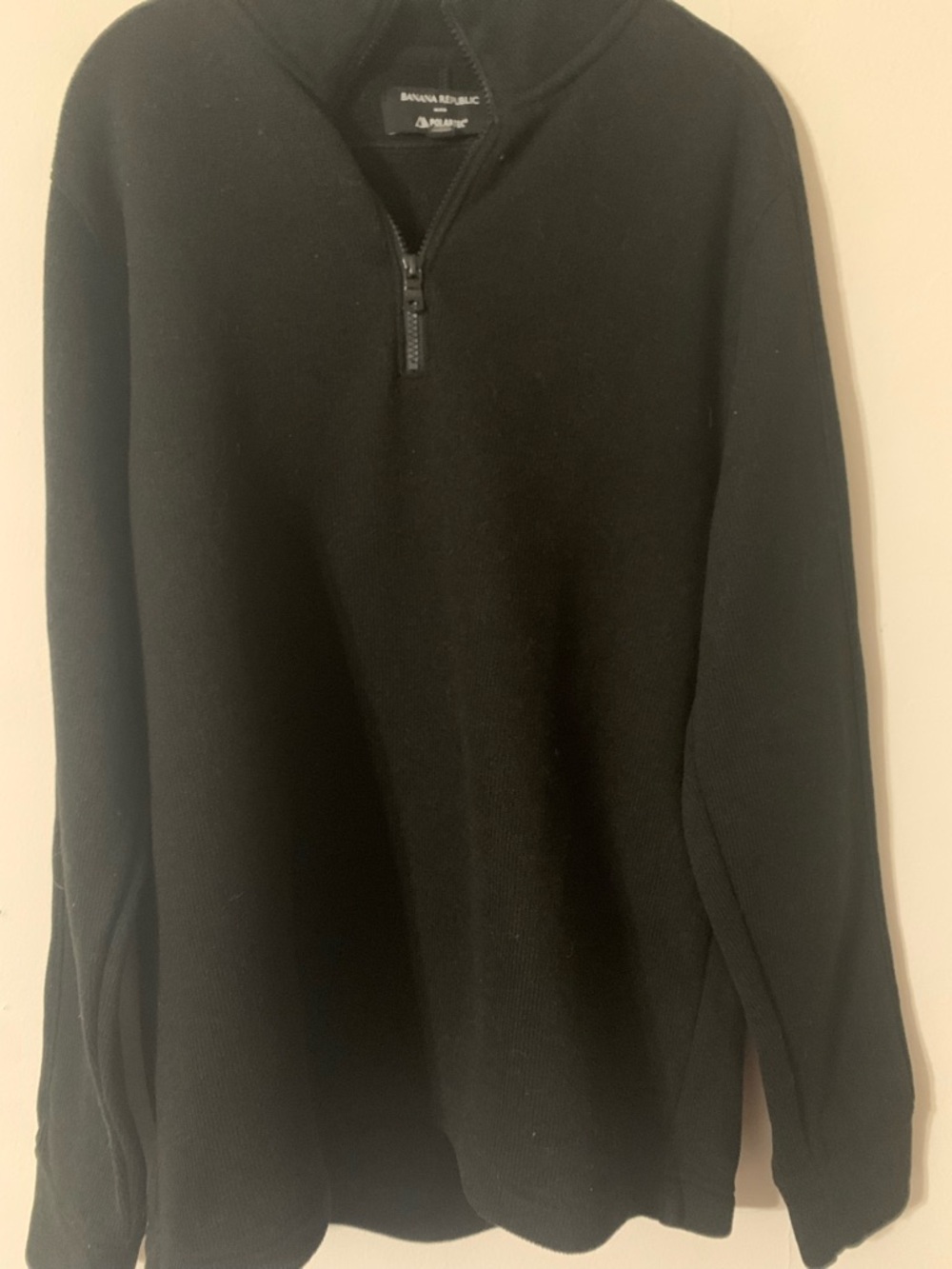 Banana Republic Men’s Black Half-Zip Sweater